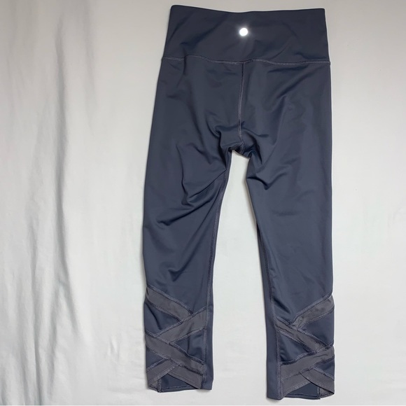 Gray Mesh-Paneled Bandage Leggings Women’s Small Athletic Exercise Pants - Picture 5 of 8